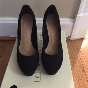 LC suede platform stilettos